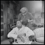 Sidney Poitier and Claudia McNeil in the stage production A Raisin in the Sun