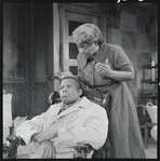 Sidney Poitier and Claudia McNeil in the stage production A Raisin in the Sun