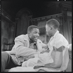 Sidney Poitier and Glynn Turman in the stage production A Raisin in the Sun