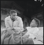 Sidney Poitier and Glynn Turman in the stage production A Raisin in the Sun