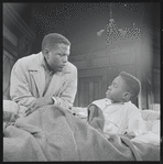 Sidney Poitier and Glynn Turman in the stage production A Raisin in the Sun