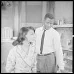 Ruby Dee and Sidney Poitier in the stage production A Raisin in the Sun