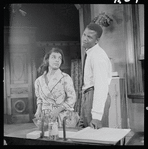 Ruby Dee and Sidney Poitier in the stage production A Raisin in the Sun