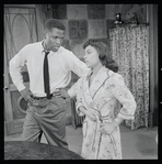 Sidney Poitier and Ruby Dee in the stage production A Raisin in the Sun