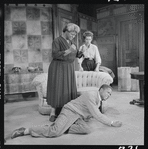 Claudia McNeil, Sidney Poitier and Diana Sands in the stage production A Raisin in the Sun