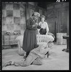 Claudia McNeil, Sidney Poitier and Diana Sands in the stage production A Raisin in the Sun