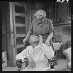 Sidney Poitier and Claudia McNeil in the stage production A Raisin in the Sun