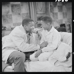 Sidney Poitier and Glynn Turman in the stage production A Raisin in the Sun