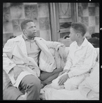 Sidney Poitier and Glynn Turman in the stage production A Raisin in the Sun