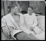 Sidney Poitier and Glynn Turman in the stage production A Raisin in the Sun