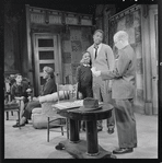 Ruby Dee, Claudia McNeil, Glynn Turman, Sidney Poitier and John Fiedler in the stage production A Raisin in the Sun