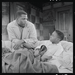 Sidney Poitier and Glynn Turman in the stage production A Raisin in the Sun