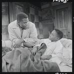 Sidney Poitier and Glynn Turman in the stage production A Raisin in the Sun