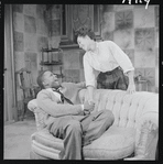 Sidney Poitier and Diana Sands in the stage production A Raisin in the Sun