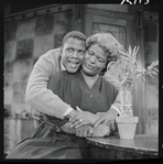 Sidney Poitier and Claudia McNeil in the stage production A Raisin in the Sun