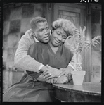 Sidney Poitier and Claudia McNeil in the stage production A Raisin in the Sun