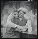 Sidney Poitier and Claudia McNeil in the stage production A Raisin in the Sun