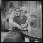 Sidney Poitier and Claudia McNeil in the stage production A Raisin in the Sun