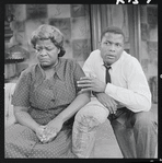 Claudia McNeil and Sidney Poitier in the stage production A Raisin in the Sun