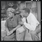 Claudia McNeil and Sidney Poitier in the stage production A Raisin in the Sun