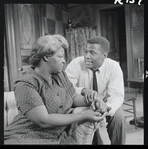 Claudia McNeil and Sidney Poitier in the stage production A Raisin in the Sun