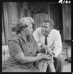 Claudia McNeil and Sidney Poitier in the stage production A Raisin in the Sun