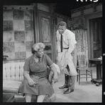 Claudia McNeil and Sidney Poitier in the stage production A Raisin in the Sun