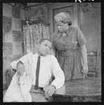 Sidney Poitier and Claudia McNeil in the stage production A Raisin in the Sun