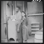 Sidney Poitier and Ruby Dee in the stage production A Raisin in the Sun