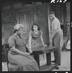 Claudia McNeil, Ruby Dee and Sidney Poitier in the stage production A Raisin in the Sun