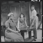 Claudia McNeil, Ruby Dee and Sidney Poitier in the stage production A Raisin in the Sun