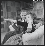 Louis Gossett and Diana Sands in the stage production A Raisin in the Sun