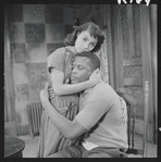 Ruby Dee and Sidney Poitier in the stage production A Raisin in the Sun