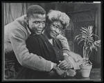 Sidney Poitier and Claudia McNeil in the stage production A Raisin in the Sun