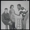 Lonne Elder III, Ruby Dee and Sidney Poitier in studio photo for the stage production A Raisin in the Sun