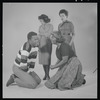 Sidney Poitier, Ruby Dee, Diana Sands and Claudia McNeil in studio photo for the stage production A Raisin in the Sun