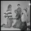 Sidney Poitier, Ruby Dee, Diana Sands, Claudia McNeil and Lloyd Richards in studio photo for the stage production A Raisin in the Sun