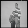 Glynn Turman and Sidney Poitier in studio photo for the stage production A Raisin in the Sun
