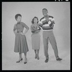 Diana Sands, Ruby Dee and Sidney Poitier in studio photo for the stage production A Raisin in the Sun
