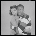 Ruby Dee and Sidney Poitier in studio photo for the stage production A Raisin in the Sun