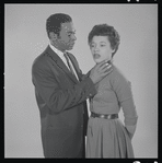 Ivan Dixon and Diana Sands in studio photo for the stage production A Raisin in the Sun