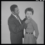 Ivan Dixon and Diana Sands in studio photo for the stage production A Raisin in the Sun