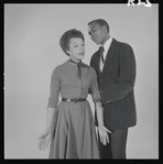 Diana Sands and Louis Gossett in studio photo for the stage production A Raisin in the Sun