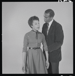 Diana Sands and Louis Gossett in studio photo for the stage production A Raisin in the Sun