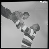 Glynn Turman and Sidney Poitier in studio photo for the stage production A Raisin in the Sun
