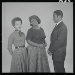 Diana Sands, Claudia McNeil and Ivan Dixon in studio photo for the stage production A Raisin in the Sun