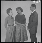 Diana Sands, Claudia McNeil and Ivan Dixon in studio photo for the stage production A Raisin in the Sun