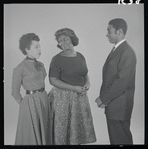 Diana Sands, Claudia McNeil and Ivan Dixon in studio photo for the stage production A Raisin in the Sun