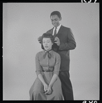 Diana Sands and Ivan Dixon in studio photo for the stage production A Raisin in the Sun