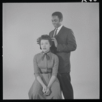 Diana Sands and Ivan Dixon in studio photo for the stage production A Raisin in the Sun